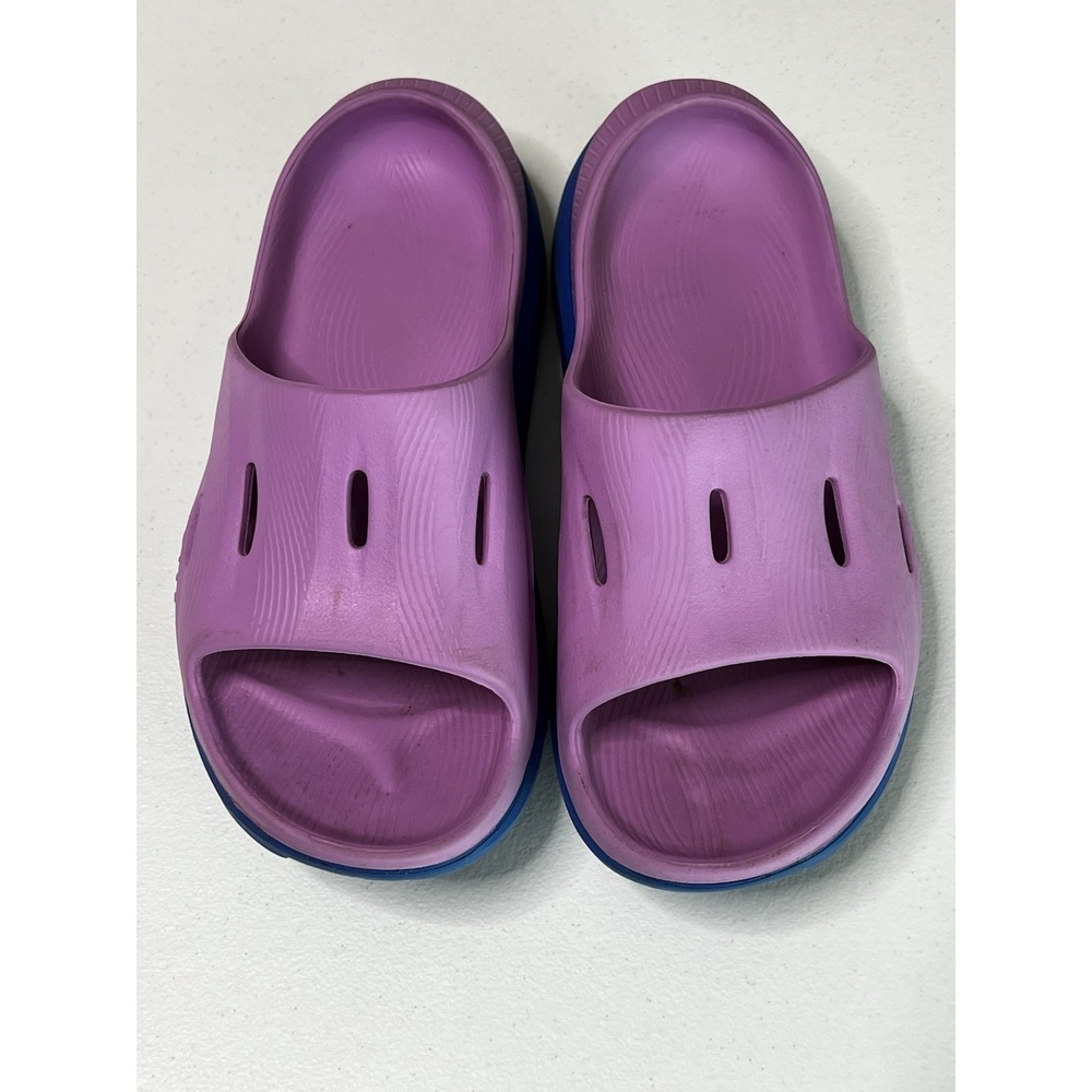 HOKA Ora Recovery Slide Pink & Blue Women's Size 8 Cushioned Comfort